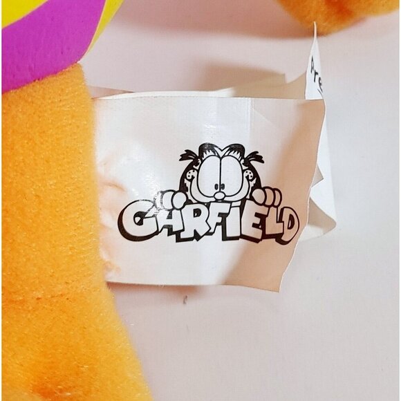 Russell Stover Garfield Plush Wearing Purple Easter Egg  8" Window Cling NEW - Picture 5 of 5